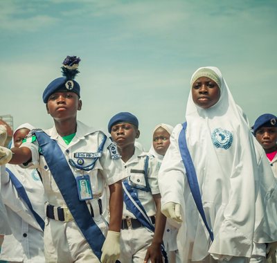 Nigerian school parade in Zaria
